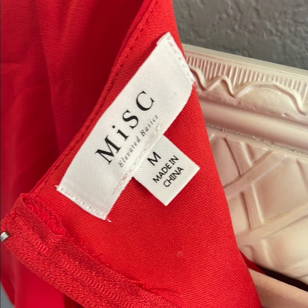 Red Ruffled Front Open BackMidi Sundress - Picture 7 of 7
